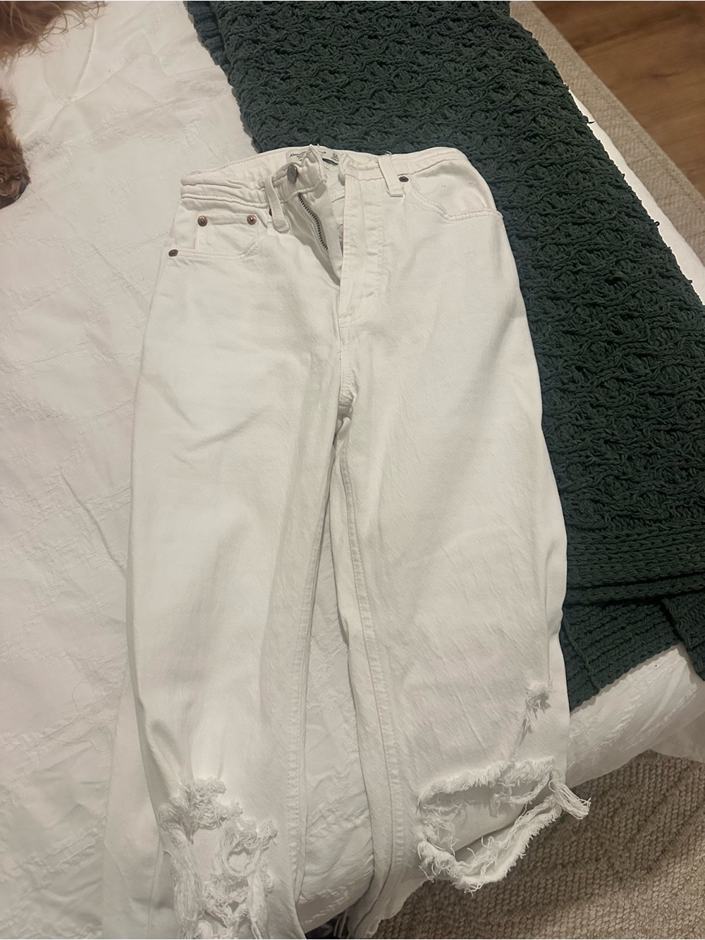 Abercrombie White Curve Love Jeans